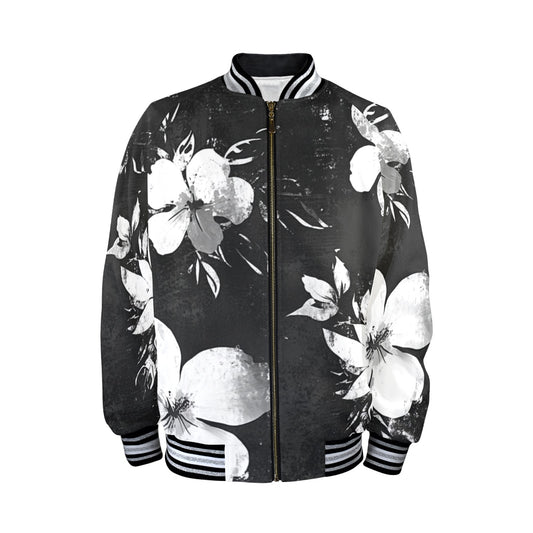 New Men's Striped Trim Bomber Jacket