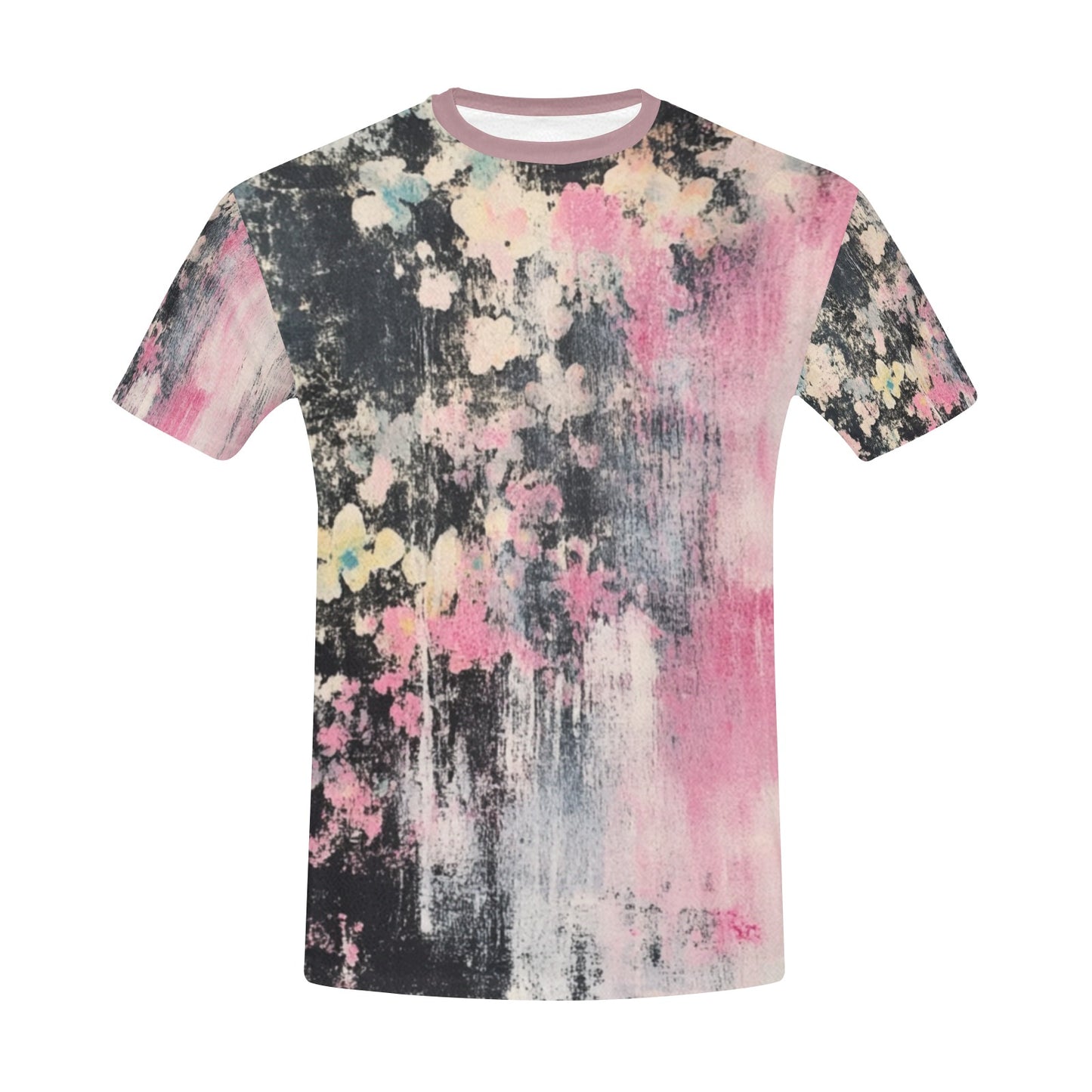 Pink Abstract Floral T shirt
