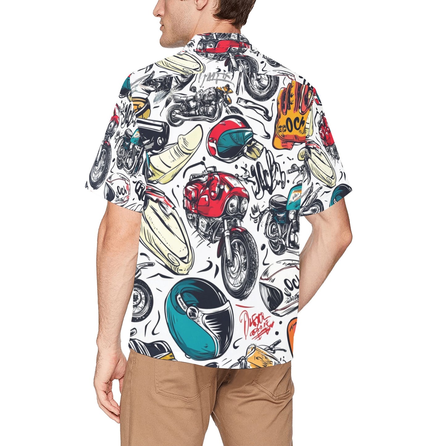 Men's All Over Print Hawaiian Shirt With Chest Pocket(ModelT58)