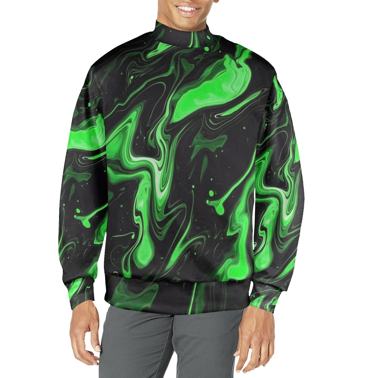 Green Abstract Sweater