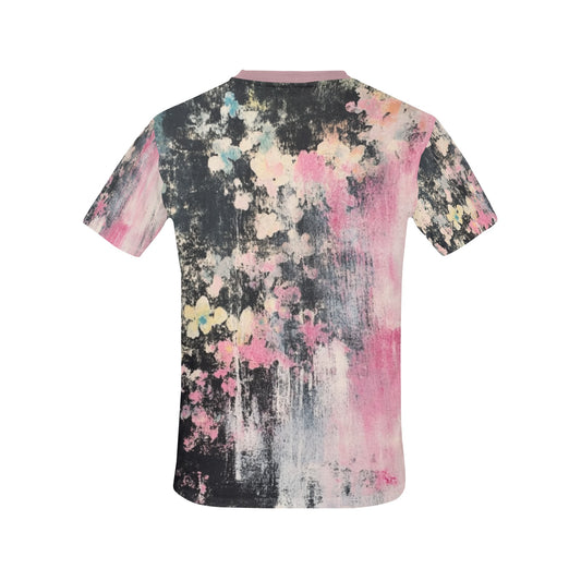 Pink Abstract Floral T shirt