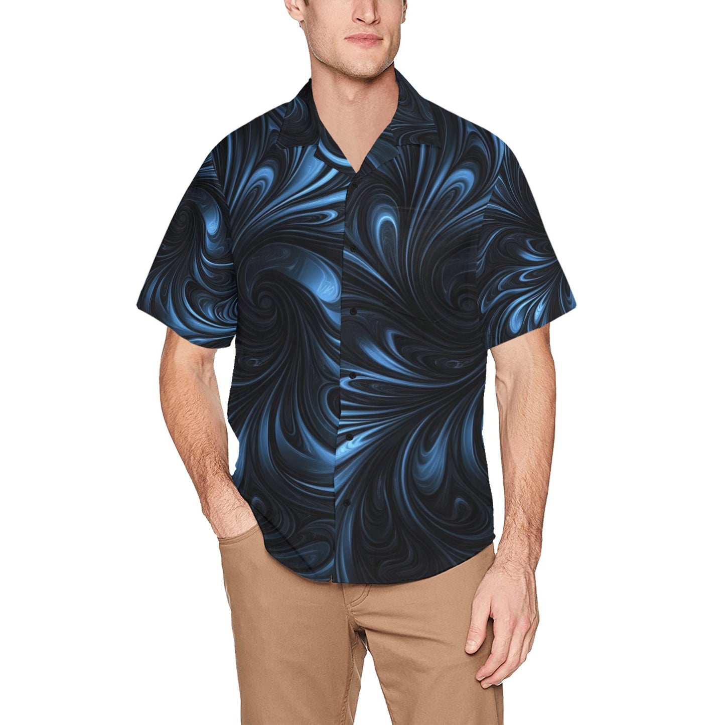 Men's All Over Print Hawaiian Shirt With Chest Pocket(ModelT58)