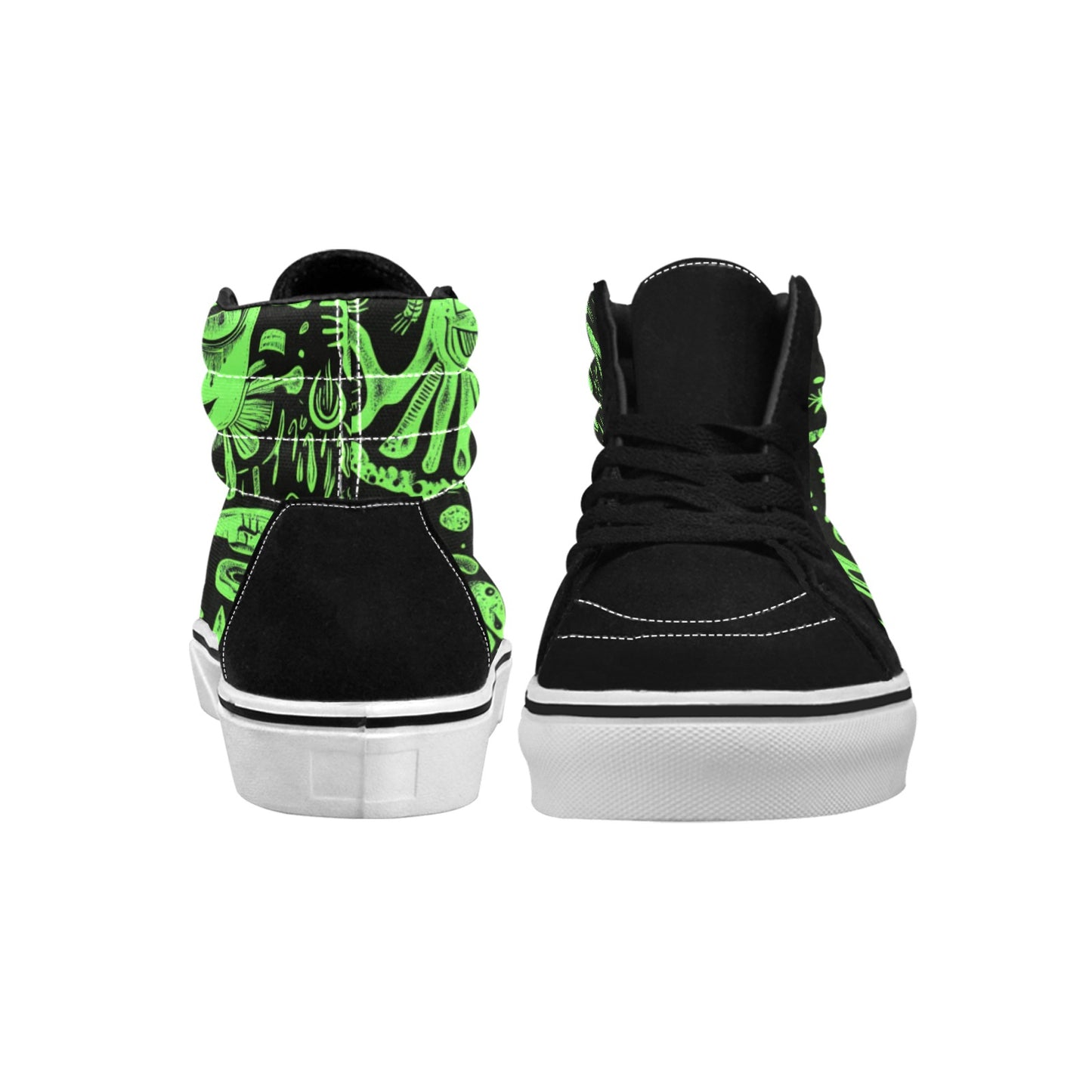 Green Abstract High Tops