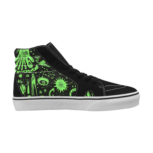 Green Abstract High Tops