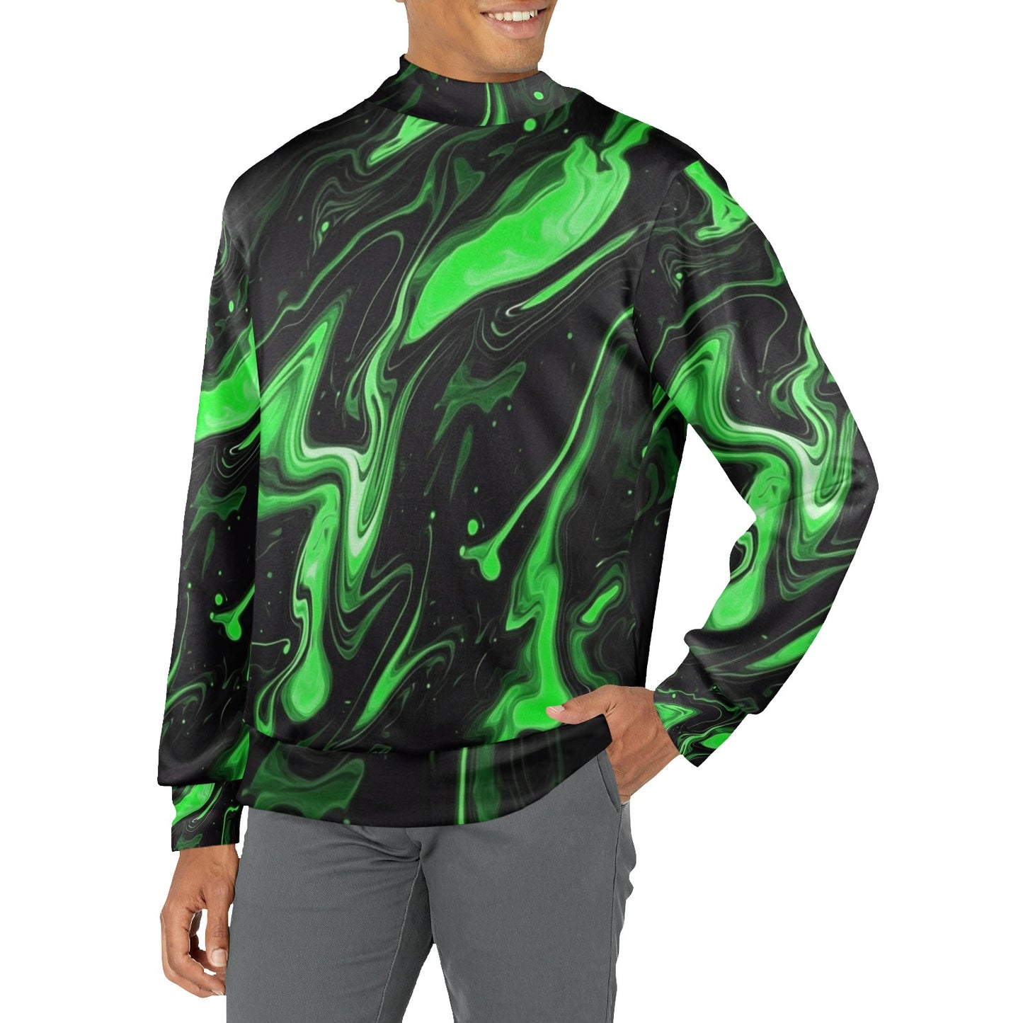 Green Abstract Sweater