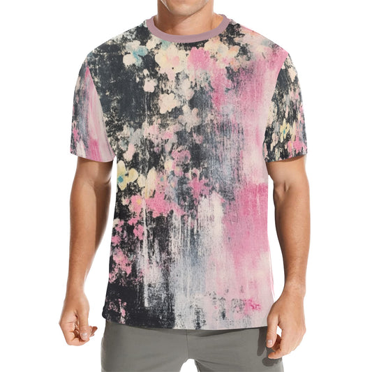 Pink Abstract Floral T shirt