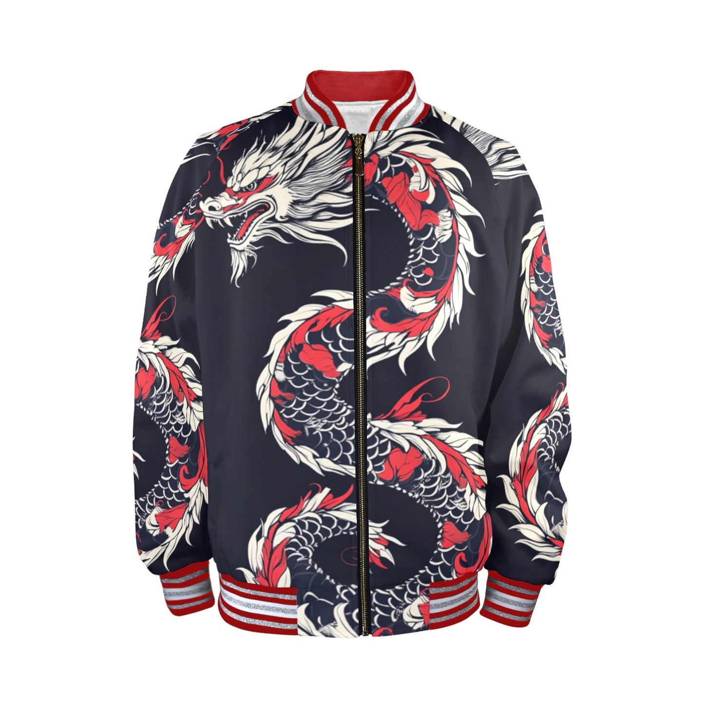 New Men's Striped Trim Bomber Jacket