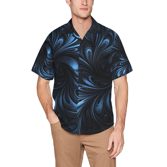 Men's All Over Print Hawaiian Shirt With Chest Pocket(ModelT58)