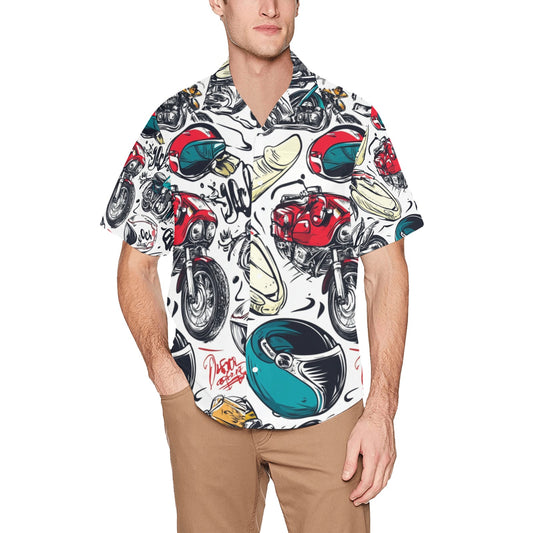 Men's All Over Print Hawaiian Shirt With Chest Pocket(ModelT58)