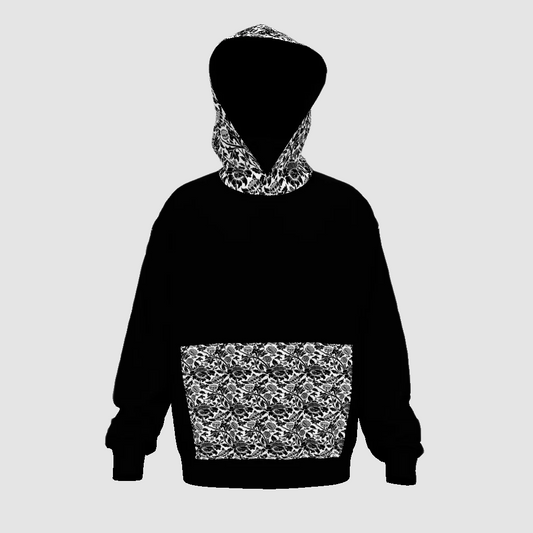 Black and White designed hoodie